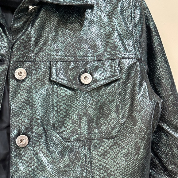 Guess Faux Snakeskin Jacket Vintage 90's Size S - Picture 3 of 9
